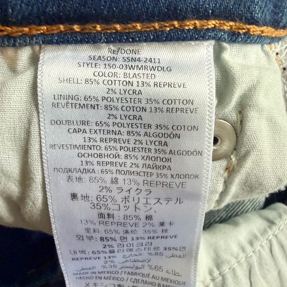 Re/Done wide leg denim - Picture 7 of 10